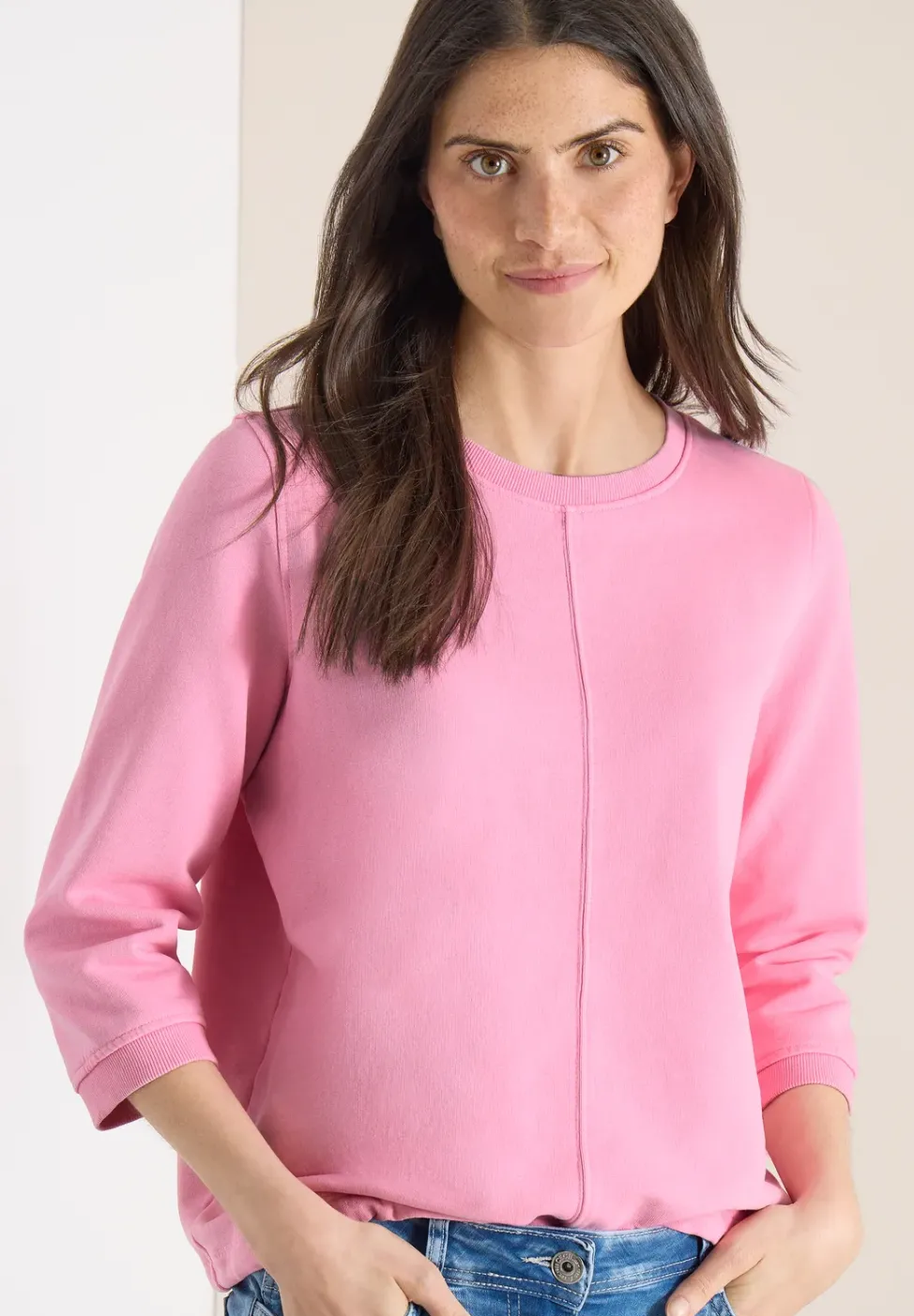 3/4- Arm Sweatshirt mit Tunnelzug