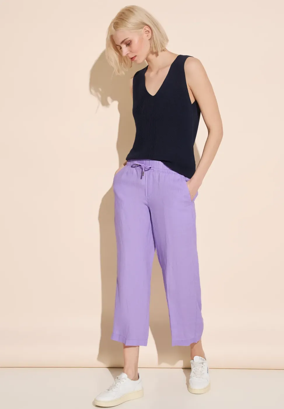 7/8 Culotte Leinenhose