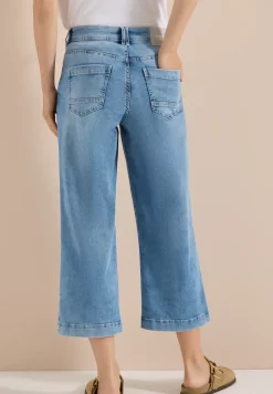 3/4 High Waist Wide Leg Jeans im Loose Fit