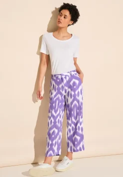 7/8 Print Leinenhose