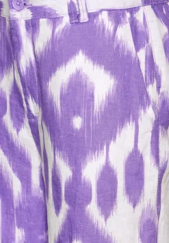 7/8 Print Leinenhose