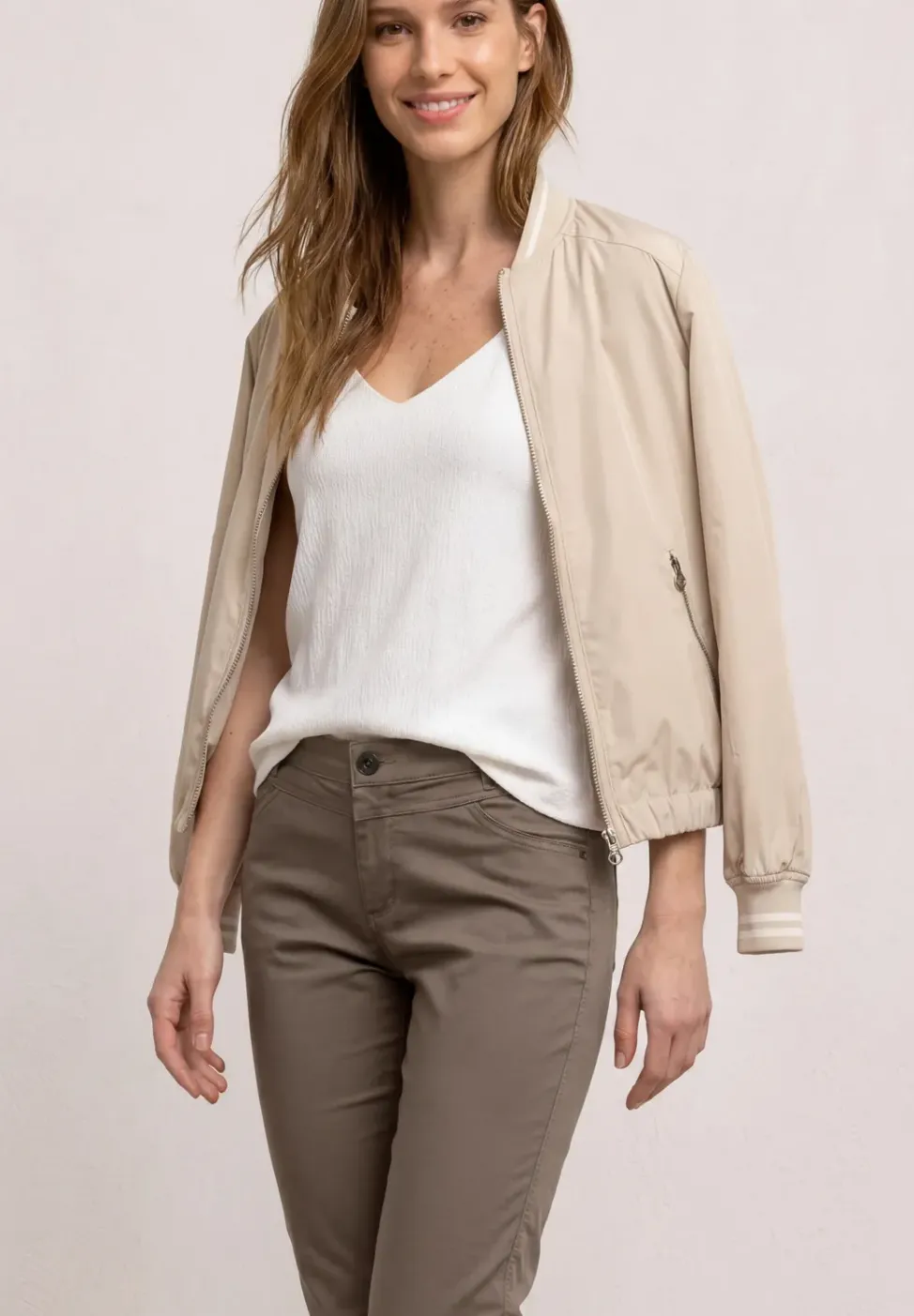 7/8 Slim Leg Hose im Satin-Look