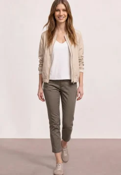 7/8 Slim Leg Hose im Satin-Look