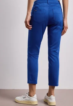 7/8 Slim Leg Hose im Satin-Look