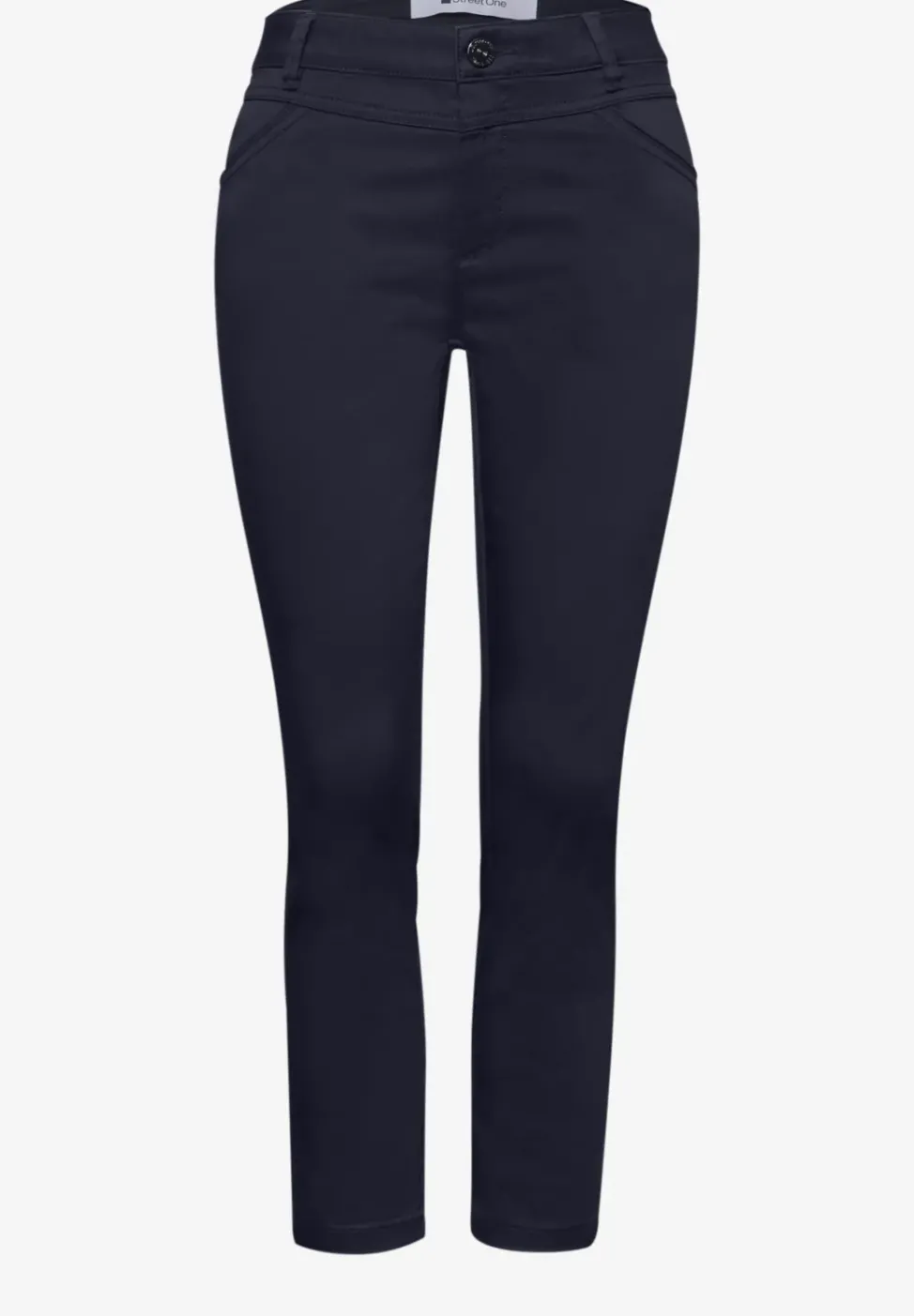 7/8 Slim Leg Hose im Satin-Look