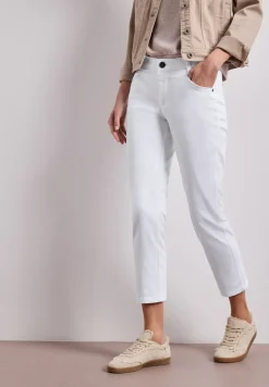7/8 Slim Leg Hose im Satin-Look