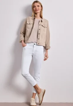 7/8 Slim Leg Hose im Satin-Look