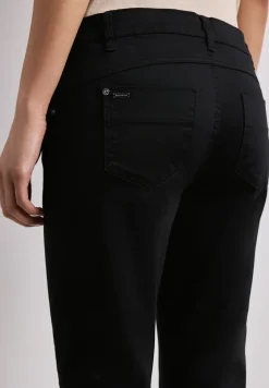 7/8 Slim Leg Hose im Satin-Look