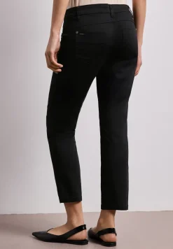 7/8 Slim Leg Hose im Satin-Look