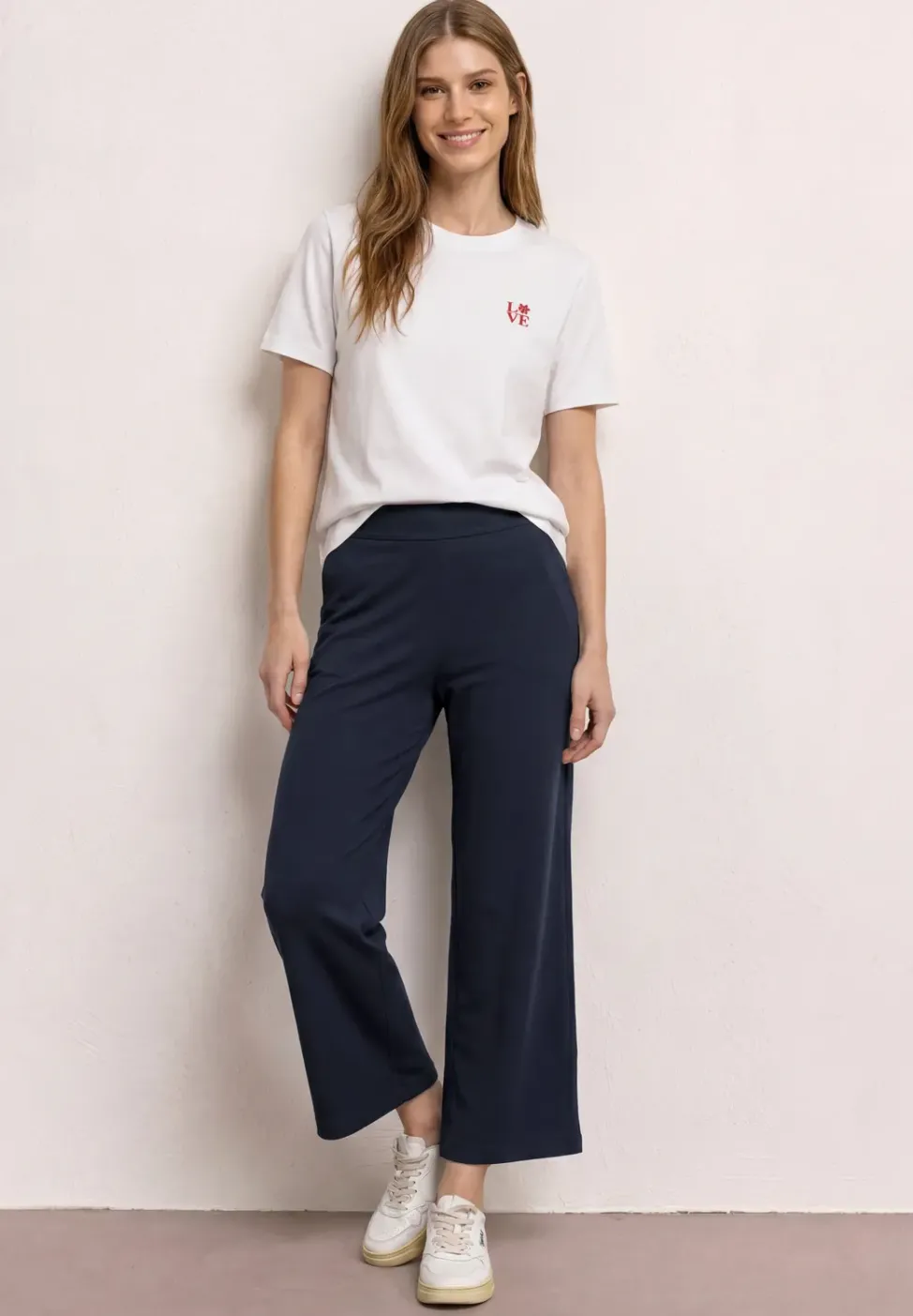 7/8 Wide Leg Hose im Loose Fit