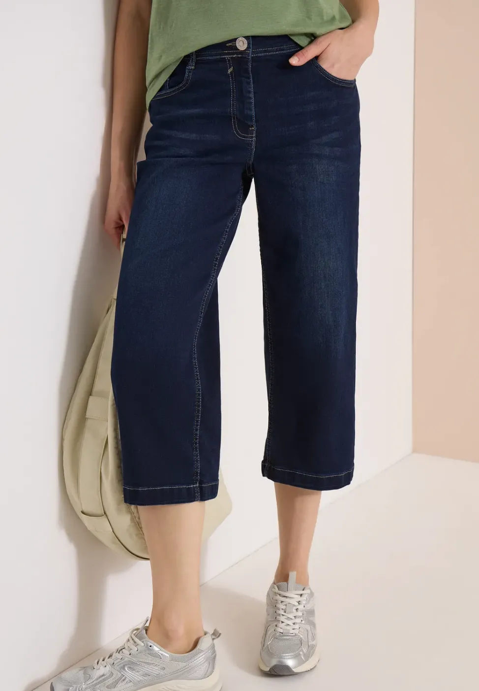 3/4 Wide Leg Jeans im Loose Fit