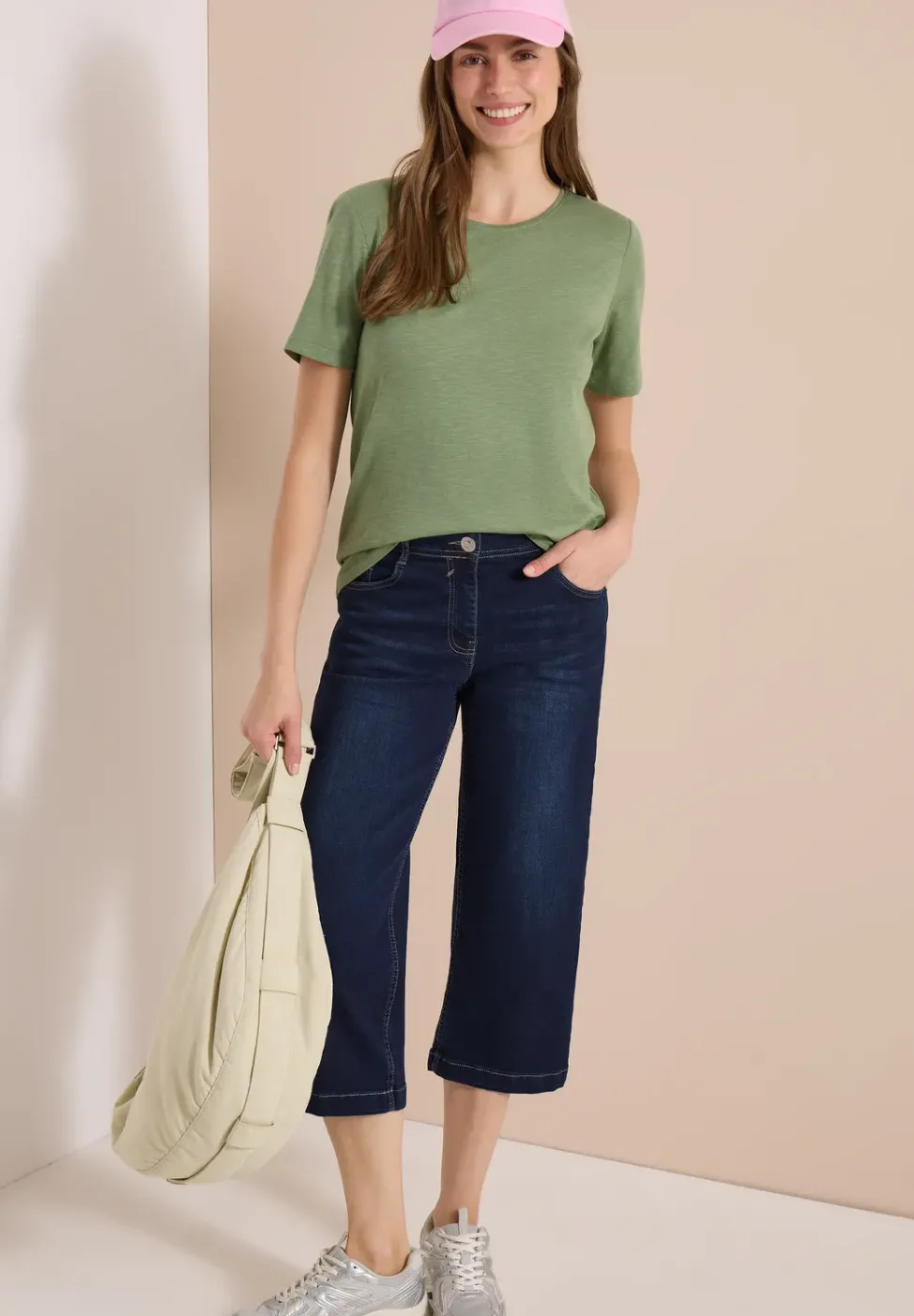 3/4 Wide Leg Jeans im Loose Fit