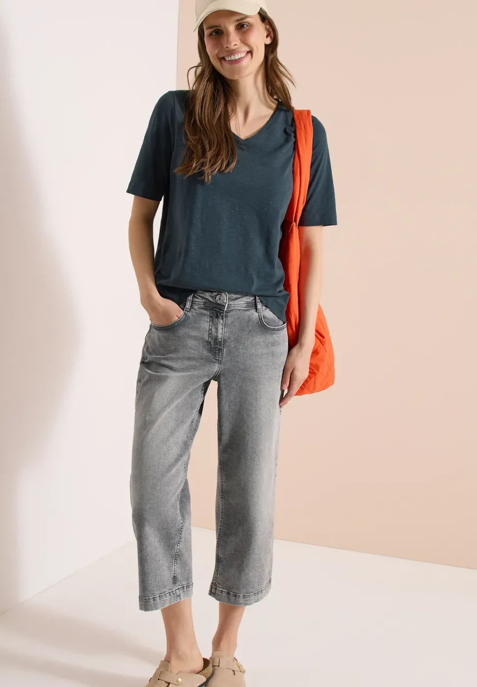 3/4 Wide Leg Jeans im Loose Fit