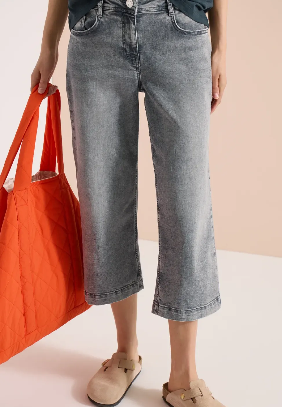 3/4 Wide Leg Jeans im Loose Fit