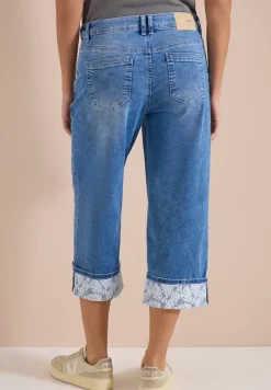 7/8 Wide Leg Jeans mit Turn-Up-Detail