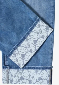 7/8 Wide Leg Jeans mit Turn-Up-Detail