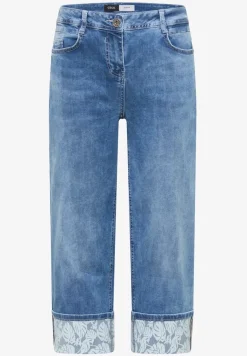 7/8 Wide Leg Jeans mit Turn-Up-Detail
