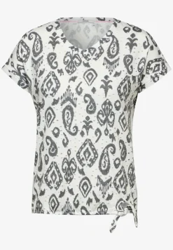 Ajour T-Shirt mit Print