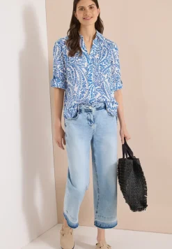 3/4-Arm Bluse in langer Passform