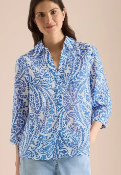 3/4-Arm Bluse in langer Passform