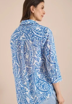 3/4-Arm Bluse in langer Passform