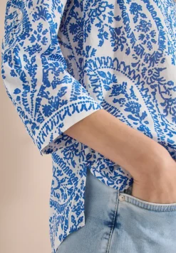 3/4-Arm Bluse in langer Passform