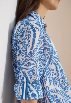 3/4-Arm Bluse in langer Passform