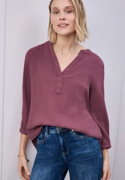 3/4-Arm Bluse in Musselinqualität