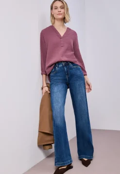 3/4-Arm Bluse in Musselinqualität