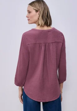 3/4-Arm Bluse in Musselinqualität