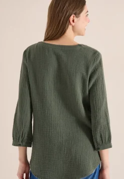 3/4-Arm Bluse in Musselin-Qualität