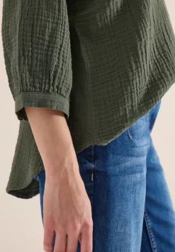 3/4-Arm Bluse in Musselin-Qualität