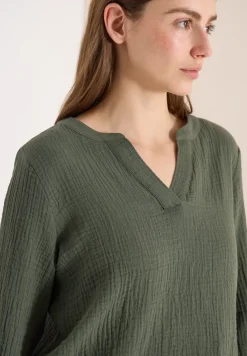 3/4-Arm Bluse in Musselin-Qualität