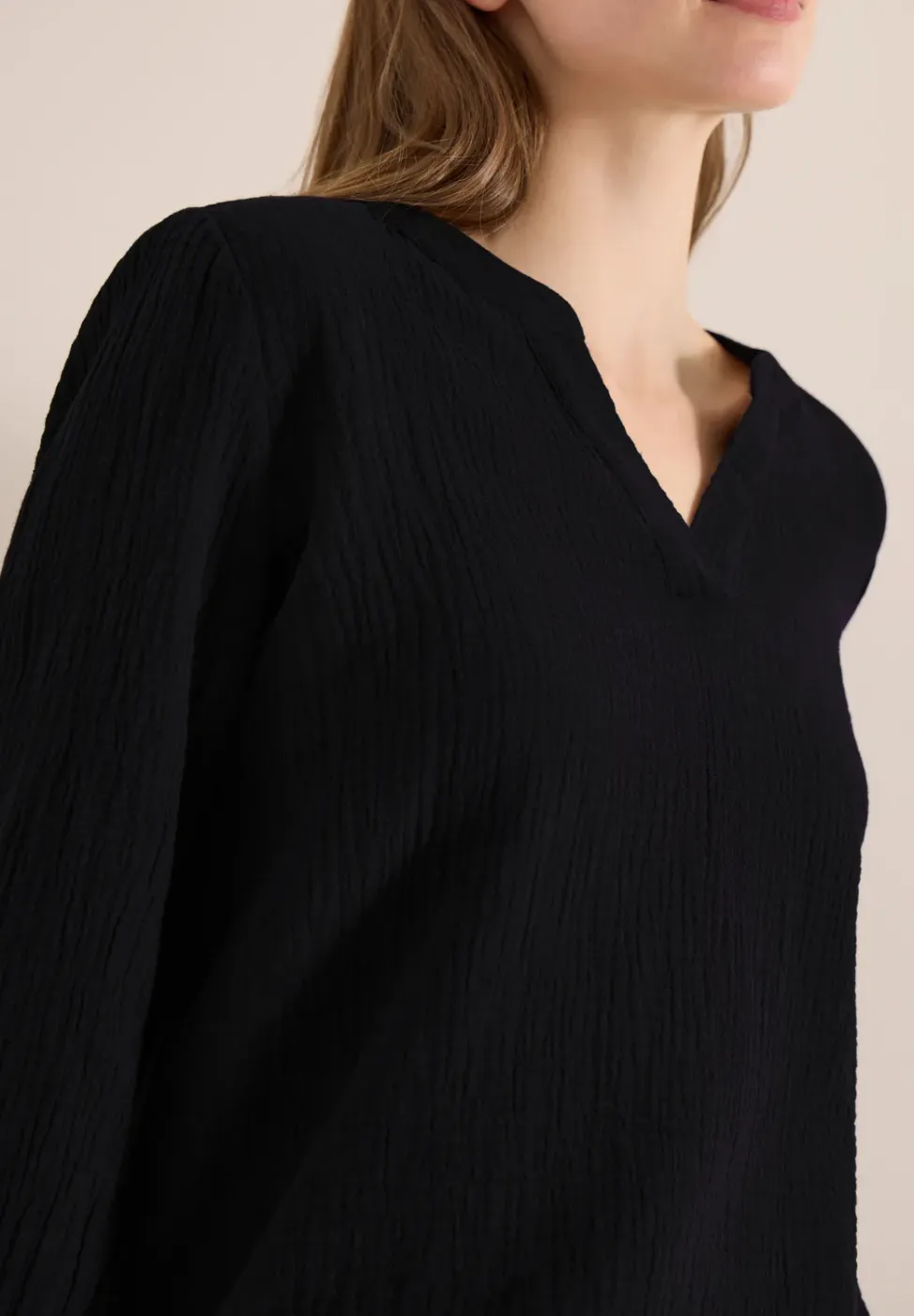 3/4-Arm Bluse in Musselin-Qualität