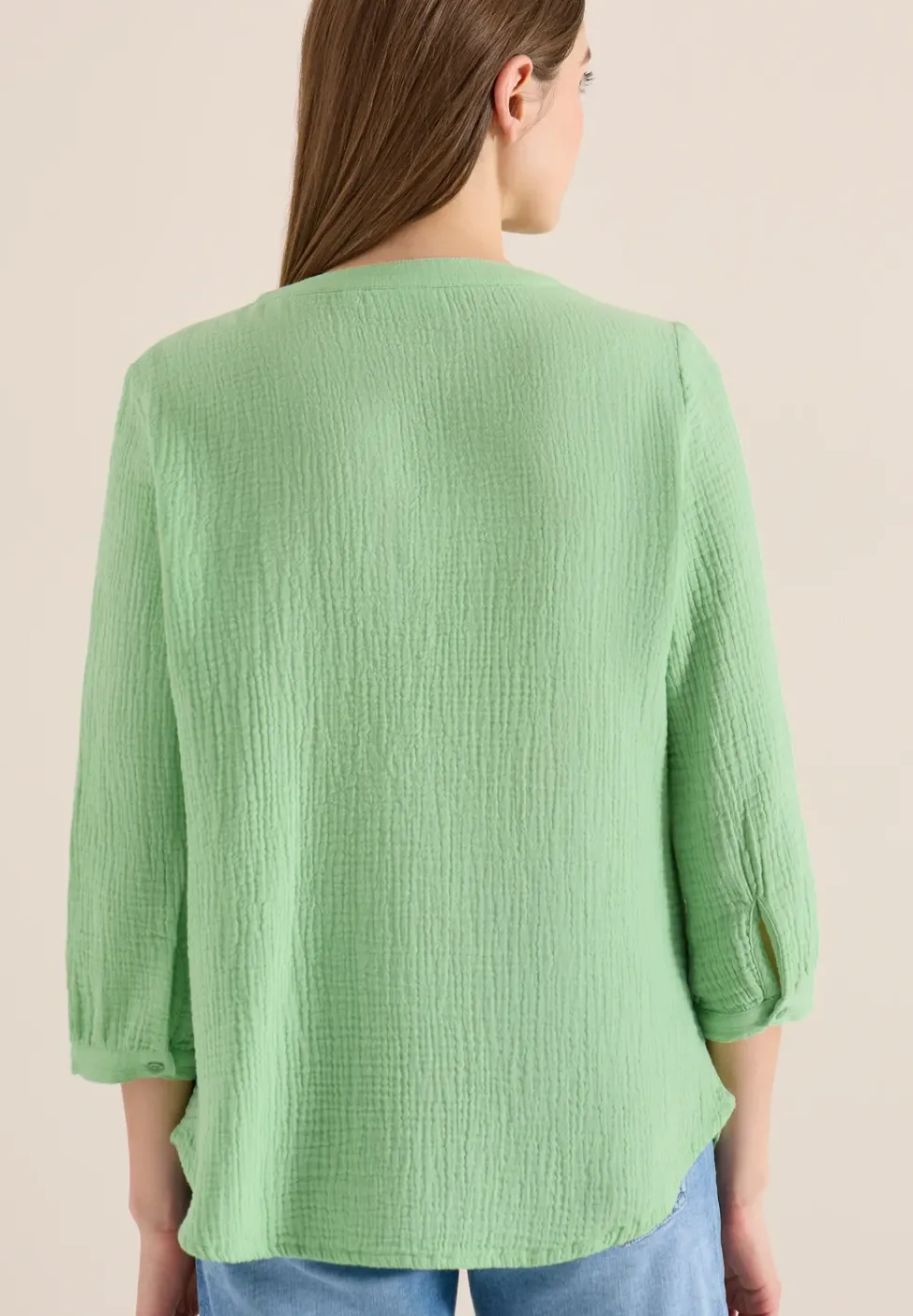 3/4-Arm Bluse in Musselin-Qualität