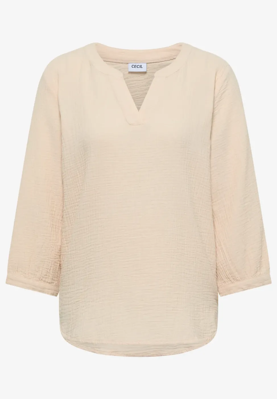 3/4-Arm Bluse in Musselin-Qualität