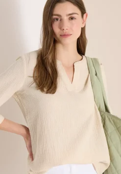 3/4-Arm Bluse in Musselin-Qualität