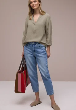 3/4-Arm Bluse in Musselinqualität
