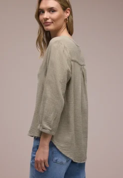 3/4-Arm Bluse in Musselinqualität