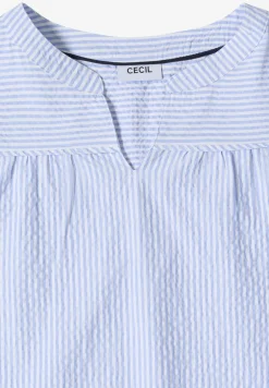 3/4-Arm Bluse in Seersucker Qualität