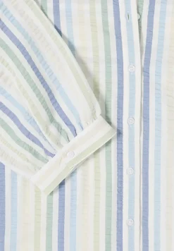 3/4-Arm Bluse in Seersucker Qualität