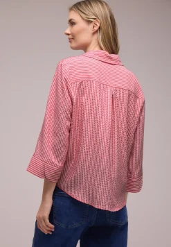 3/4-Arm Bluse in Seersuckerqualität