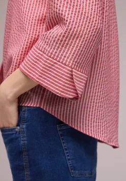 3/4-Arm Bluse in Seersuckerqualität
