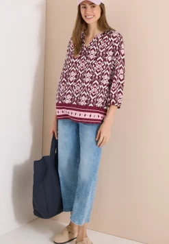 3/4-Arm Bluse mit grafischem Muster