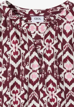3/4-Arm Bluse mit grafischem Muster