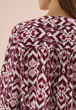 3/4-Arm Bluse mit grafischem Muster