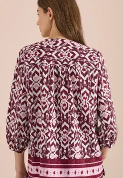 3/4-Arm Bluse mit grafischem Muster