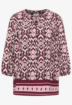 3/4-Arm Bluse mit grafischem Muster