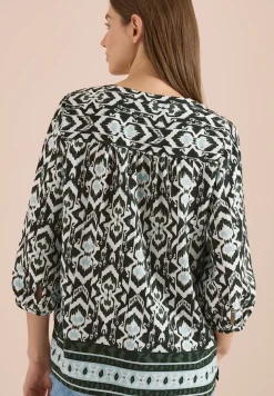 3/4-Arm Bluse mit grafischem Muster