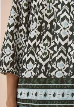 3/4-Arm Bluse mit grafischem Muster
